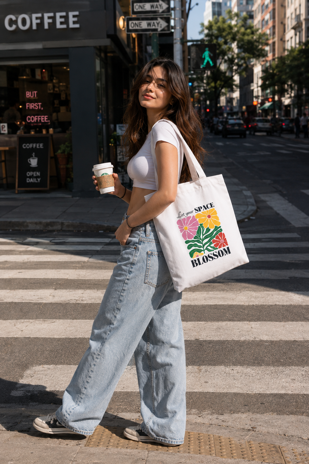 Blossom Space Aesthetic Tote Bag