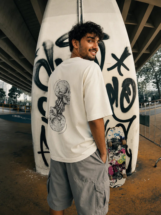 Duality Skull Oversized Tee