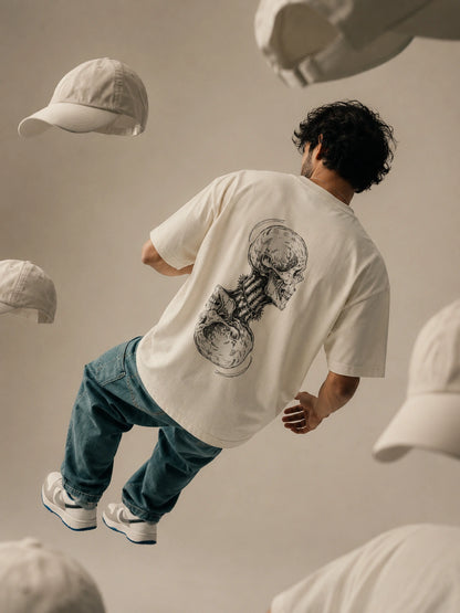 Duality Skull Oversized Tee