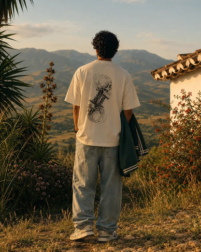 Duality Skull Oversized Tee