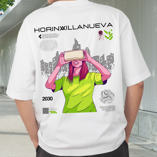 Neon Future Graphic Oversized T-Shirt