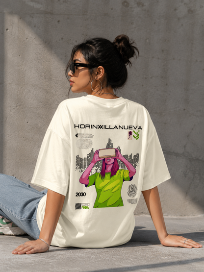 Neon Future Graphic Oversized T-Shirt