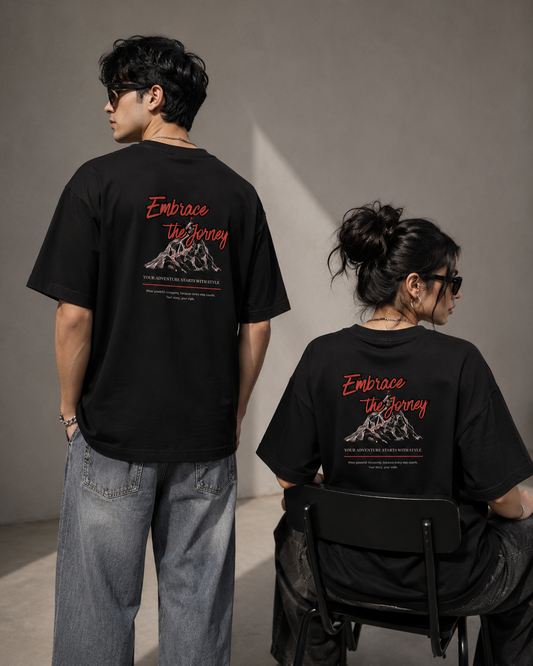 Embrace The Journey Mountain Graphic Oversized T-Shirt
