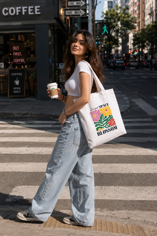 Blossom Space Aesthetic Tote Bag