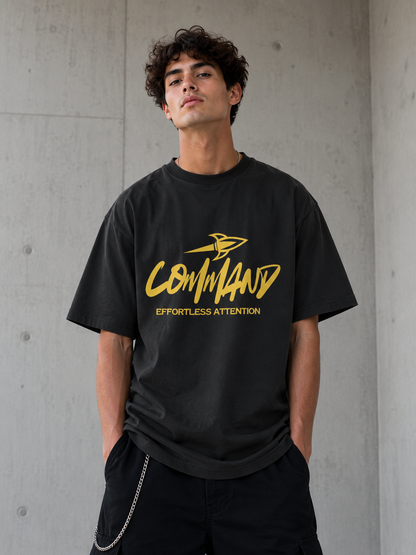 Command Effortless Attention Yellow Oversized T-Shirt
