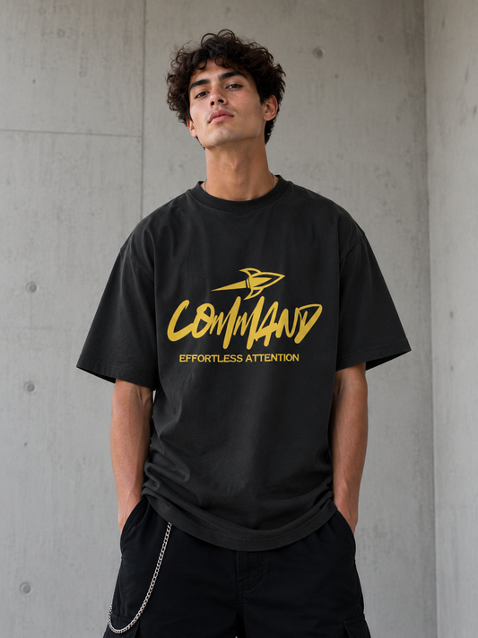 Command Effortless Attention Yellow Oversized T-Shirt