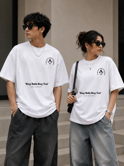 Stay Bold Typography Oversized Tee